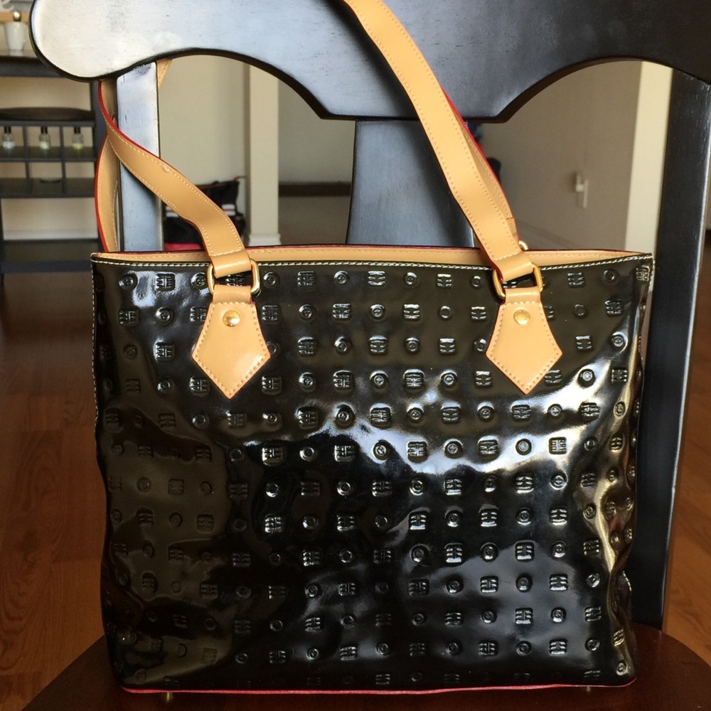 Patent Leather Tote/Shoulder Bag - Made in Italy